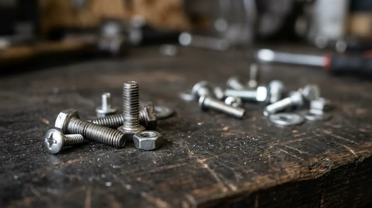 Close-up comparison showing sharp and blurry photos of small metal parts, demonstrating how focus quality affects object detection